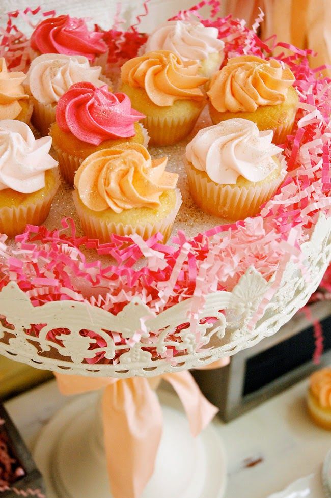 pink and orange cupcakes